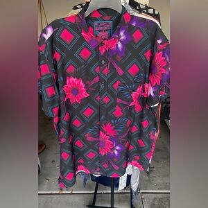 Mens retro rifle button up